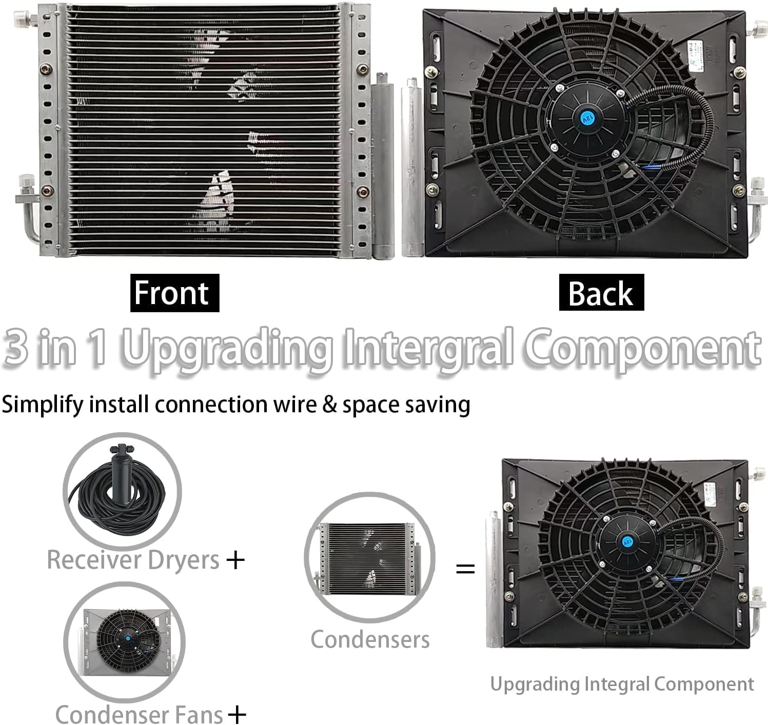 Aire acondicionado universal para debajo del salpicadero, sistema de refrigeración eléctrico compacto para furgonetas, caravanas, camiones, autocaravanas, barcos y autobuses