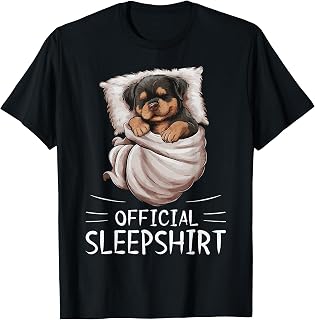 Rottweiler Dog Animal Official Sleepshirt Pajamas Nightgown T-Shirt for Men Women Kids