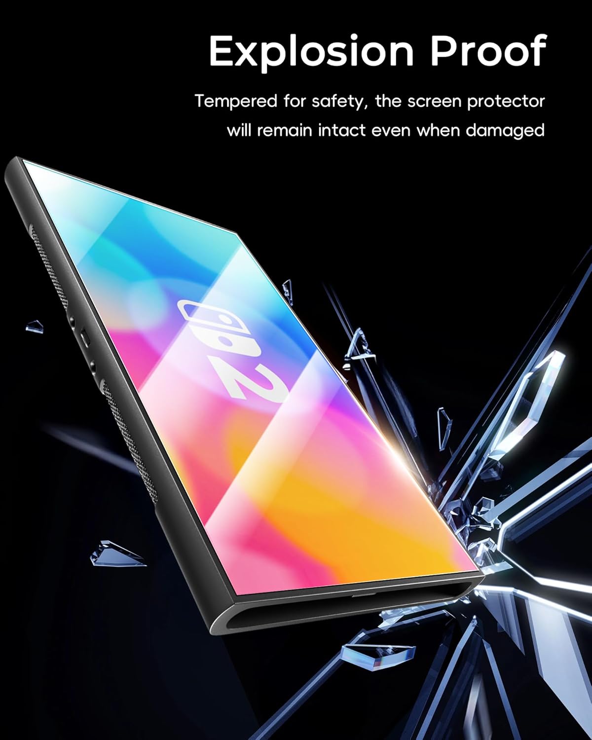 Honghao 2 Screen Protectors for Nintendo Switch 2 2025,Tempered Glass Case for Nintendo Switch 2, Travel Carrying Case Accessories, Screen Protector for Switch 2 8'' - Image 5