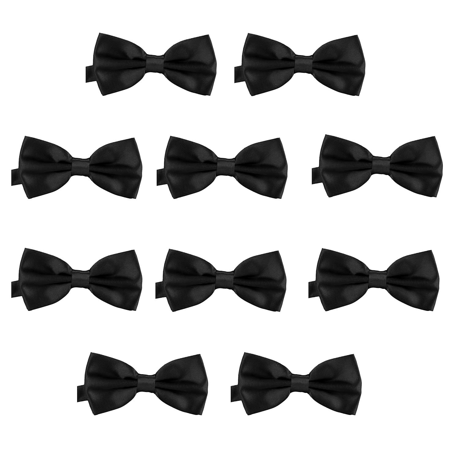 DonDon Set de 10 Pajarita para hombre de 12 x 6 cm ajustable y lista para usar