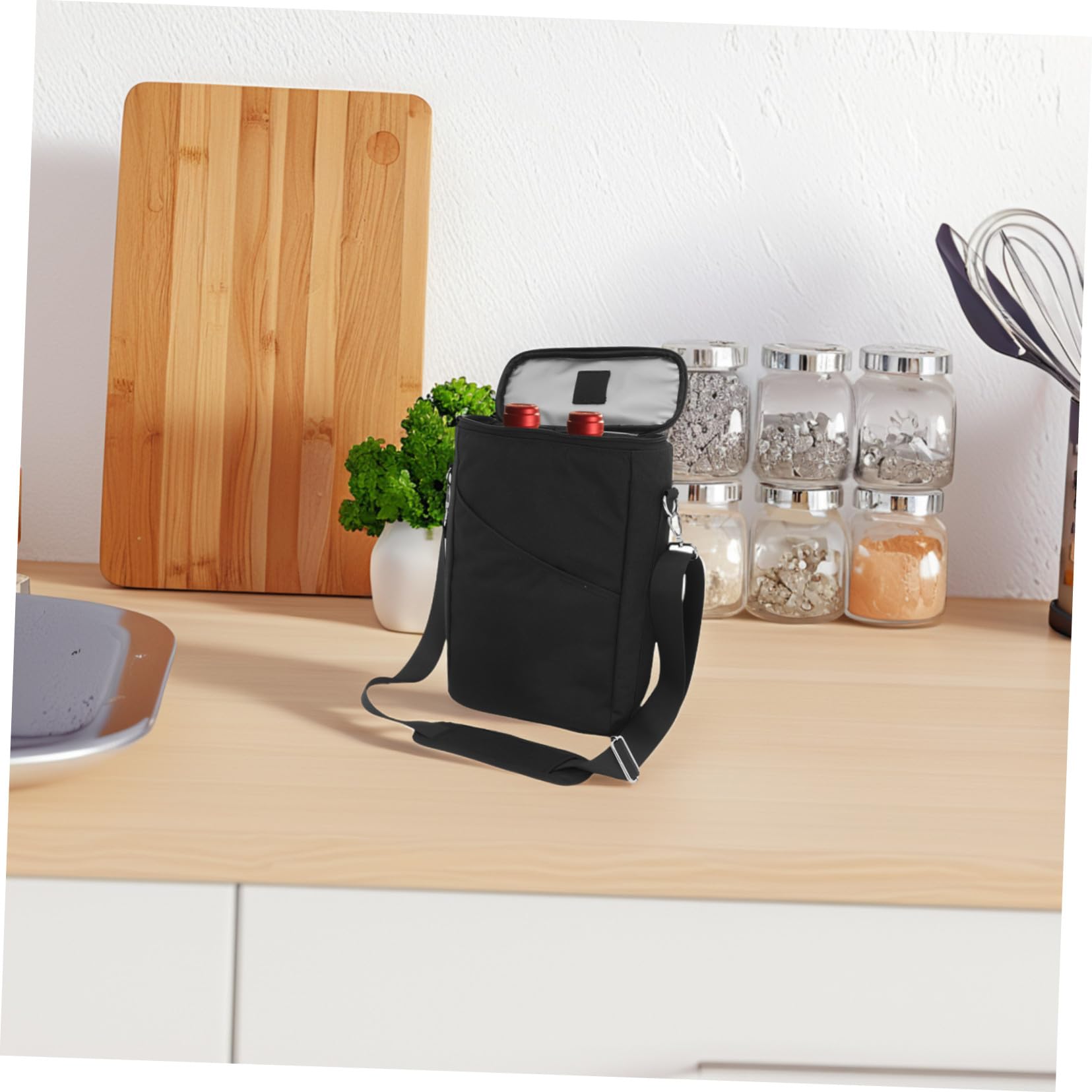 Bolsa Isotérmica para Vino con Capacidad para Botellas Correa Ajustable Aislante y Prueba de Fugas Bolsa Portátil para Transporte Fiestas Picnic y Viajes