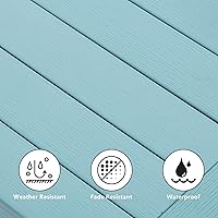 Vista 3 de Mesa auxiliar doble Adirondack Meluvici resistente a la intemperie, mesa de centro rectangular para exterior para silla Adirondack, Aruba