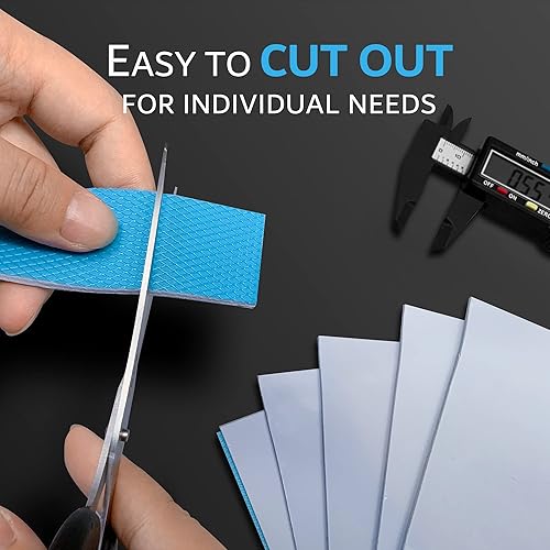 Miniatura 10 de M.2 Paquete de 3 almohadillas térmicas de 13 Wm.k, 2.756 x 0.787 in, 0.020 in, 0.039 in, 0.059 in, almohadillas de enfriamiento de silicona de