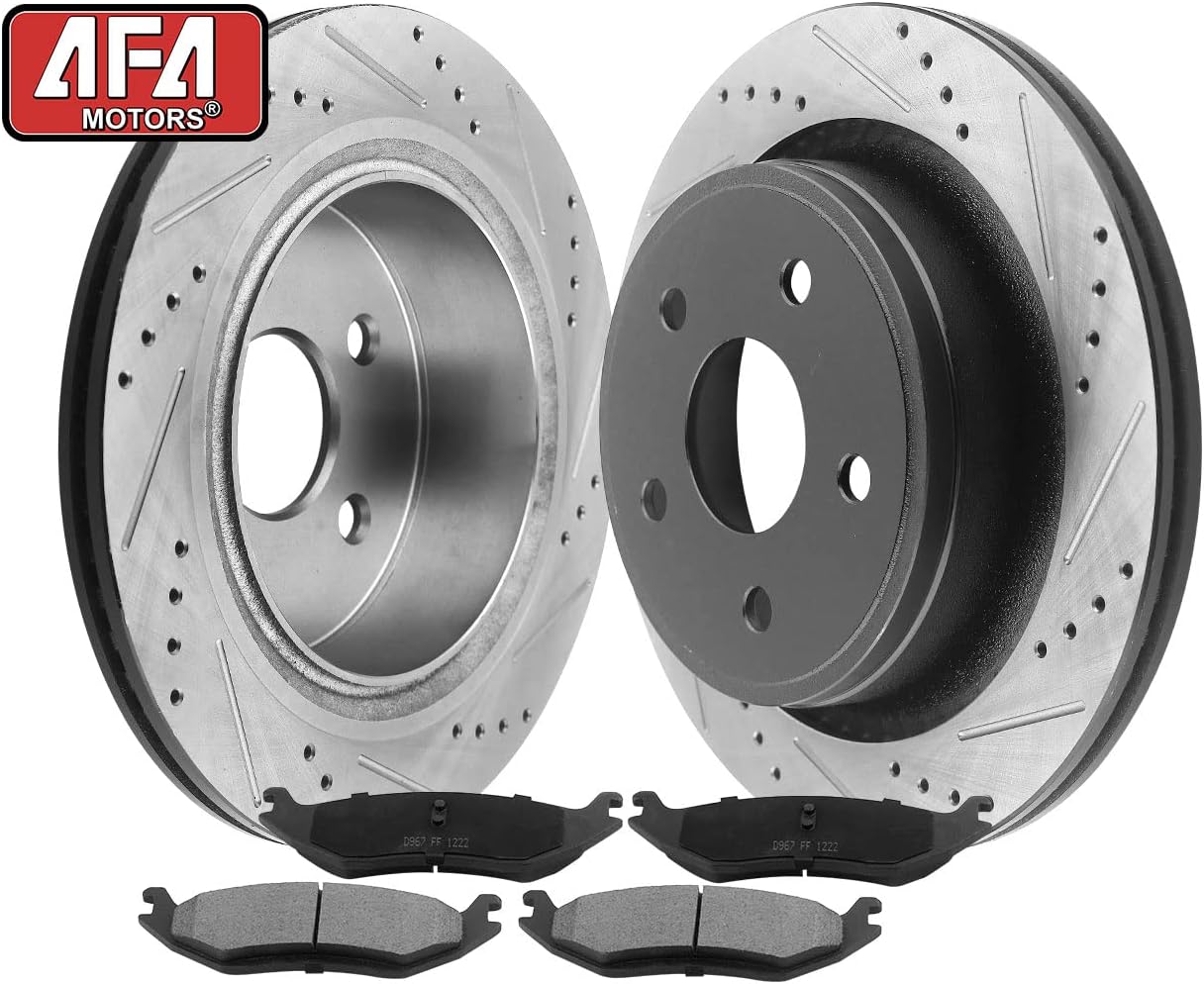 352mm Rear Brake Pads and Rotors Replacement for Chrysler Aspen, Dodge Durango Ram 1500 Ceramic Pads Brake Kit 120.67054 53006