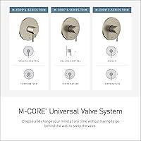 Vista 2 de Moen UT2472EP Genta LX M-CORE 2-Series 1-Handle Kit de molduras de ducha con 1 mango, requiere válvula, cromo