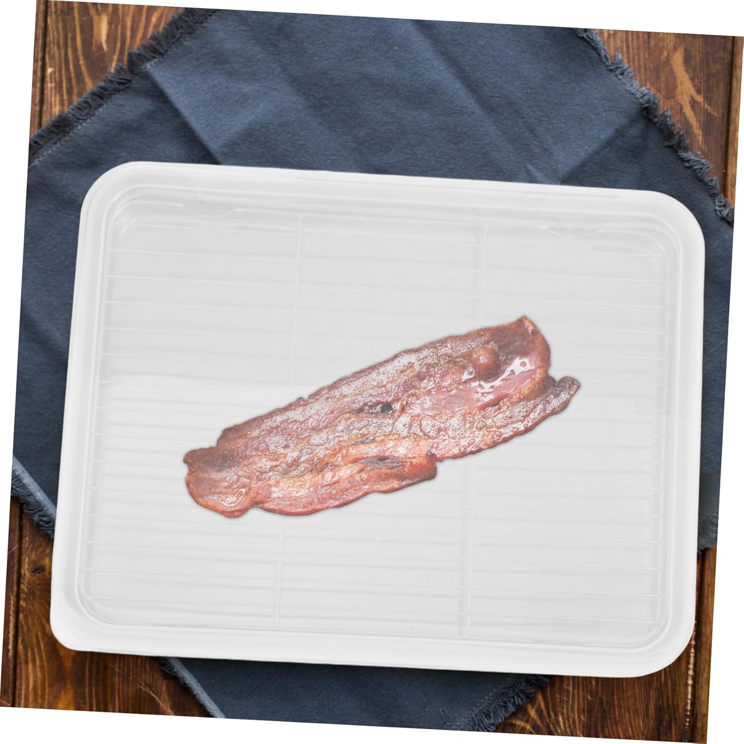 Zerodeko Stainless Steel Rectangular Roasting Pan Set Rack and Drip Tray for Oven Baking Moisture Retention Design for Bbq Cooking