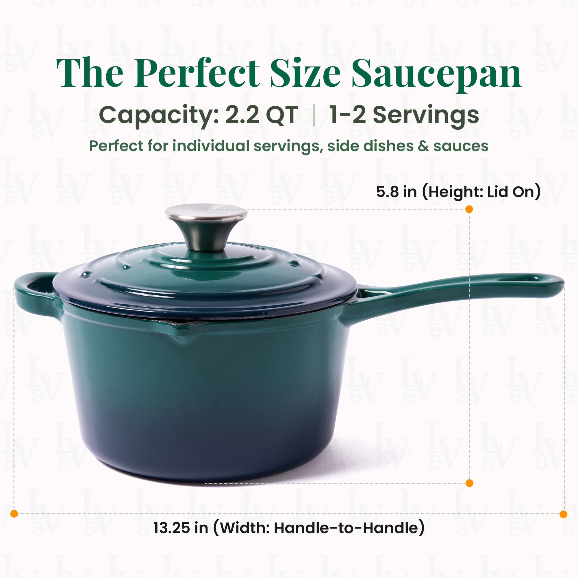 Larder & Vine Enameled Cast Iron Saucepan - 2.2 qt -2