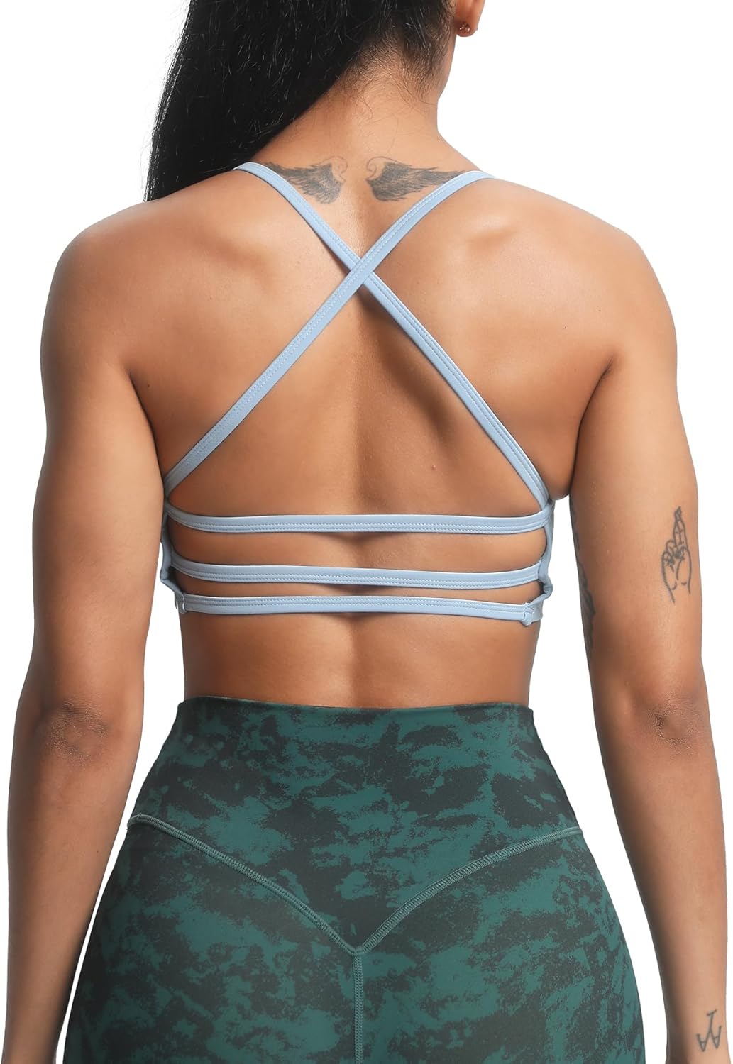 Aoxjox Women's Workout Sports Bras Fitness Amor Low Impact Bra Yoga Crop Tank