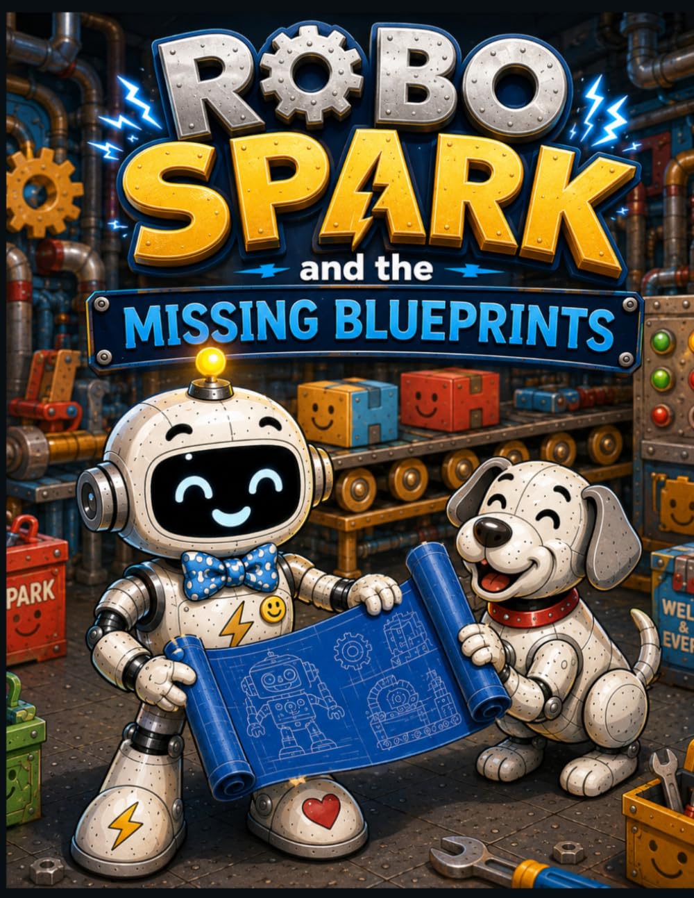 Robo Spark and the Missing Blueprints: A Robot Mystery Adventure and Activity Book for Kids Ages 4–8 (Robo Spark Adventures)