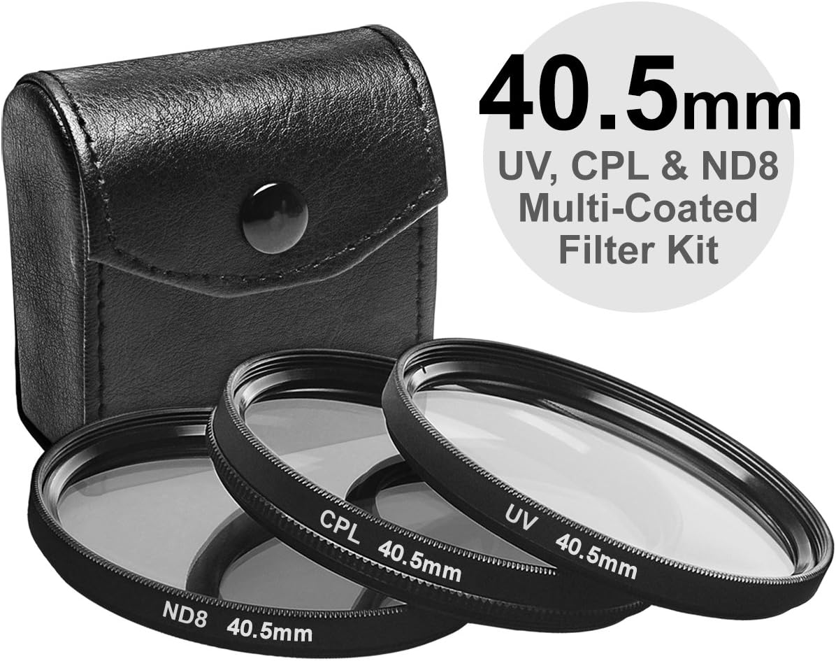 3-Piece Multi-Coated HD Pro Filter Kit (40.5mm UV/CPL/ND8)