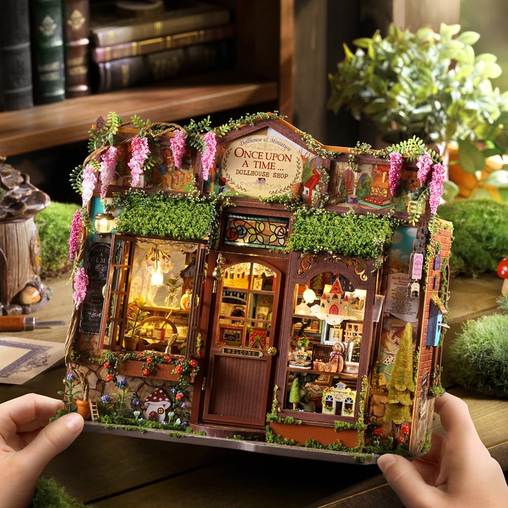 Kit de rincón de libro 3D exquisito hecho a mano, kit de construcción de casa de muñecas en miniatura, artículos de construcción de casa de muñecas para creatividad, regalo de cumpleaños de Halloween