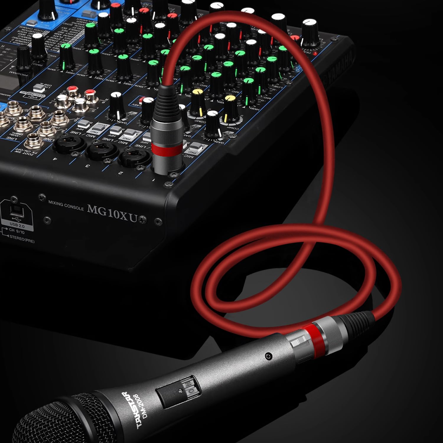 OseTub Confezione da 6 cavi XLR standard, cavo microfono XLR maschio a femmina, cavo microfono bilanciato a 3 pin, schermato per studi di registrazione, spettacoli e spettacoli dal vivo, multicolore