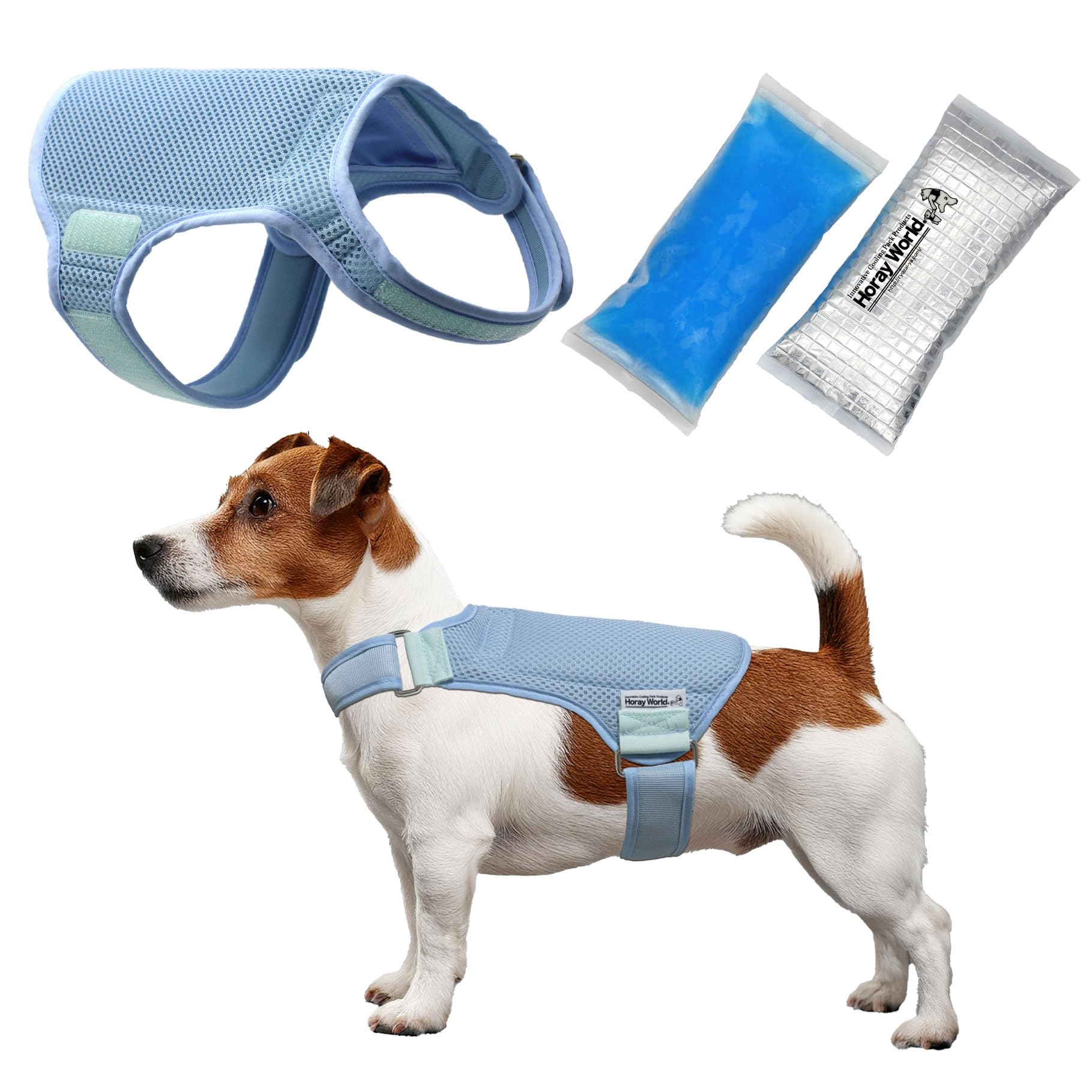 Horay World Cooling Vest for Dogs - Dog Cooling Vest with Innovative Ice Packs (S, Light Blue) โ image 1