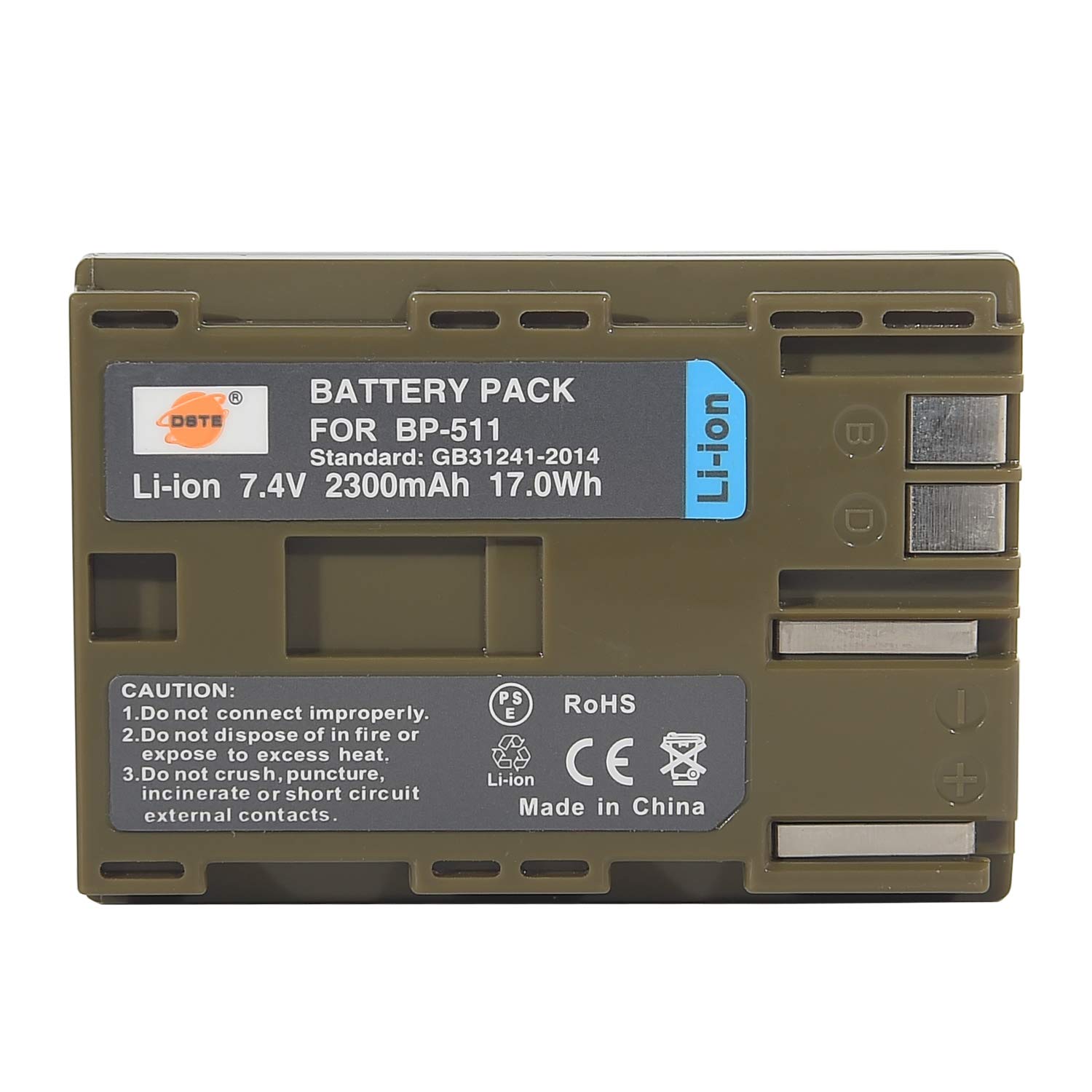 DSTE Multi-Puissance Vertical Batterie Poignée Titulaire pour Canon EOS 20D 30D 40D 50D DSLR Caméra comme BG-E2N avec 2-pack BP-511