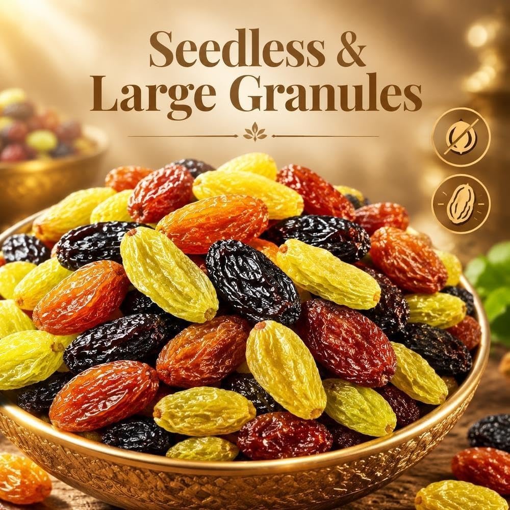 Pasas Tricolor Sin Semillas Tarro 500g