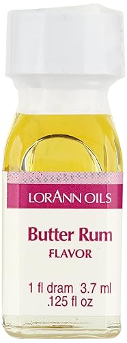 LorAnn Butter Rum SS Flavor, 1 botella de dram (0.0125 fl oz - 0.1 fl oz - 1 cucharadita) - Paquete de 12