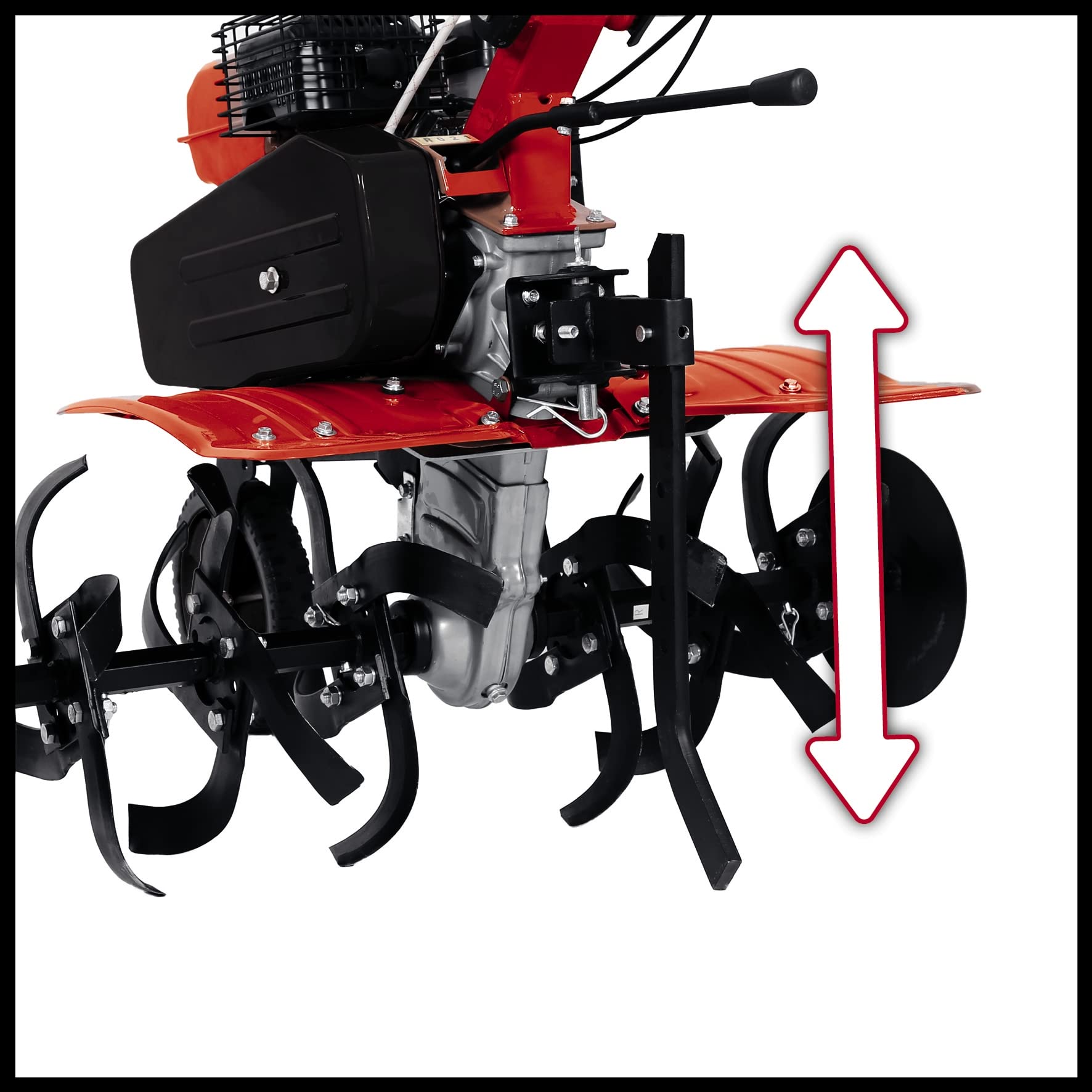 Einhell Motobineuse à Essence GC-MT 4280 (4,1 KW, Largeur de Travail 89 cm, Profondeur de Travail maximale 32 cm, cylindrée 212 cm³, boîte de Vitesses avec Marche arrière)