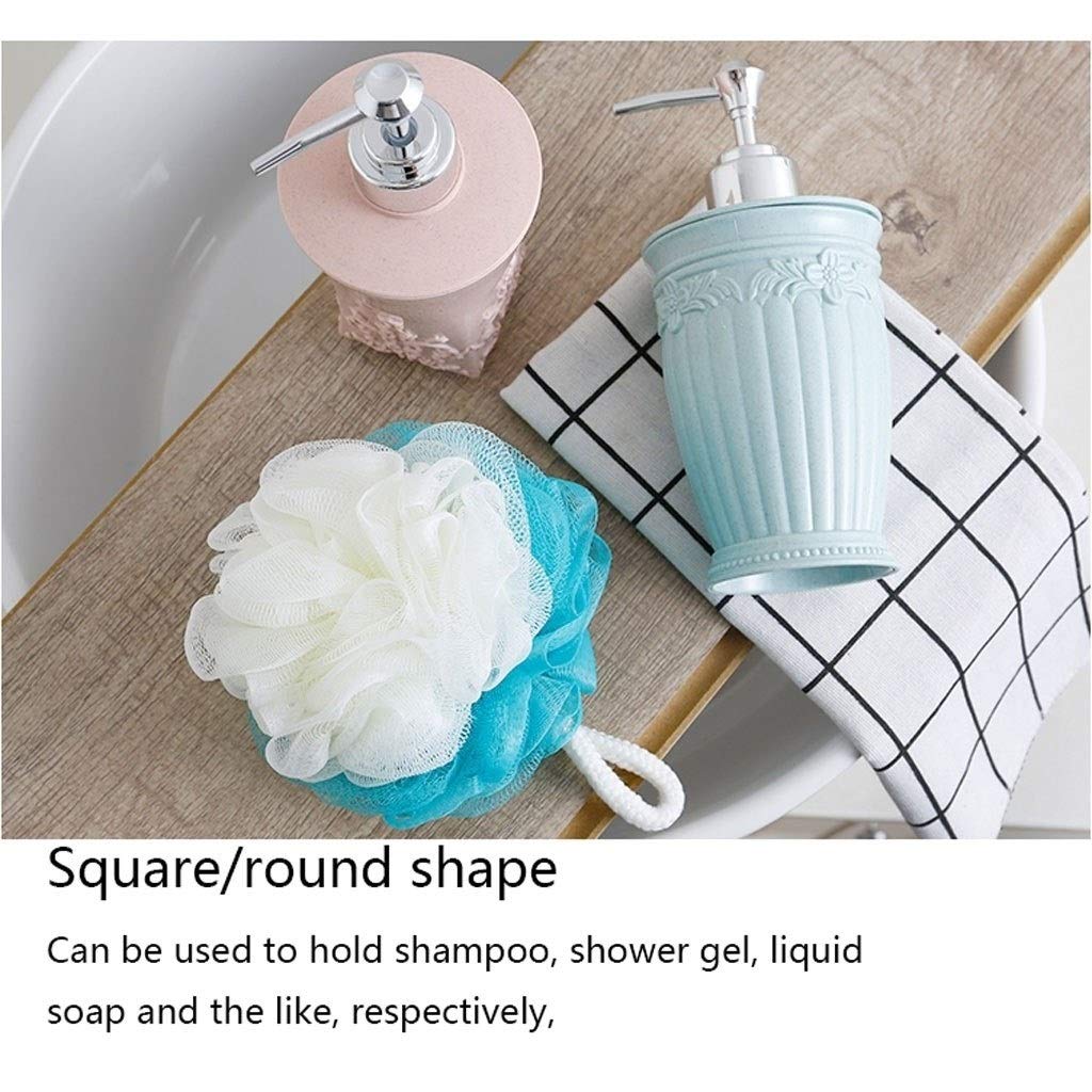 dispenser sapone/Dosatori per sapone liquido Carved Bottiglia europea for l'acqua, riutilizzabile dispenser di sapone, bottiglia vuota doccia, con la pompa, for il bagno lozione, gel doccia, Square /