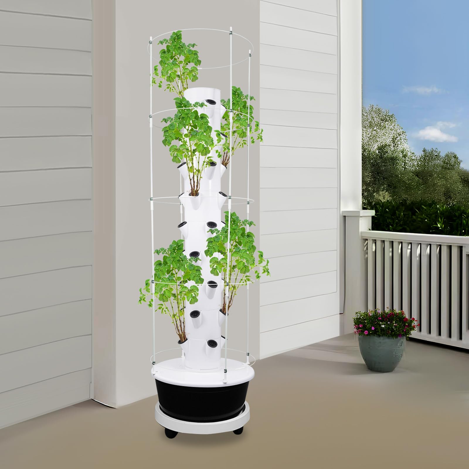 Torre idroponica con 36 capsule, sistema di coltivazione idroponica per