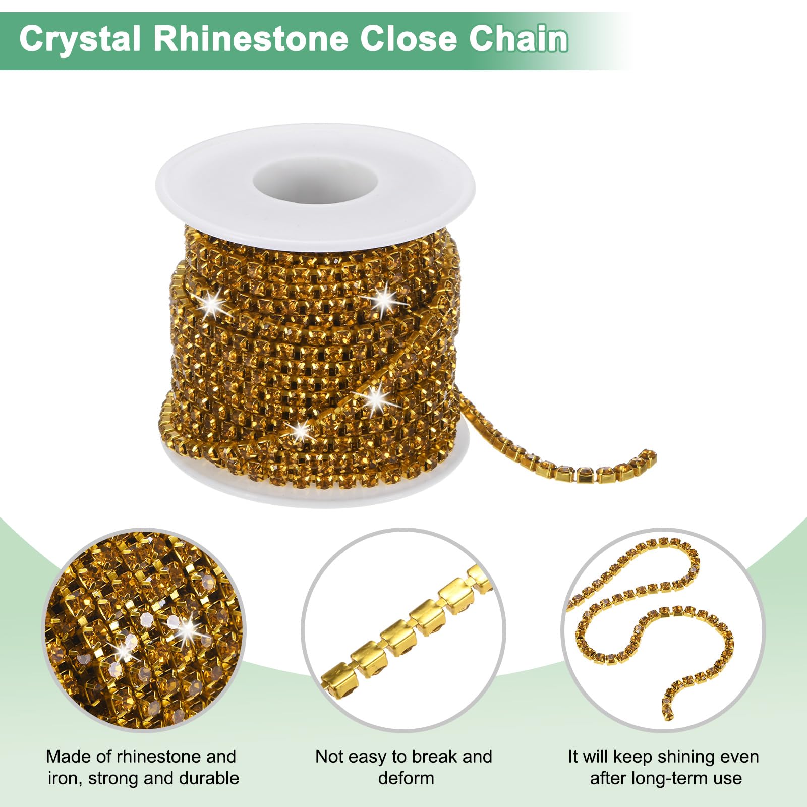 M METERXITY Crystal Rhinestone Close Chain - Image 2