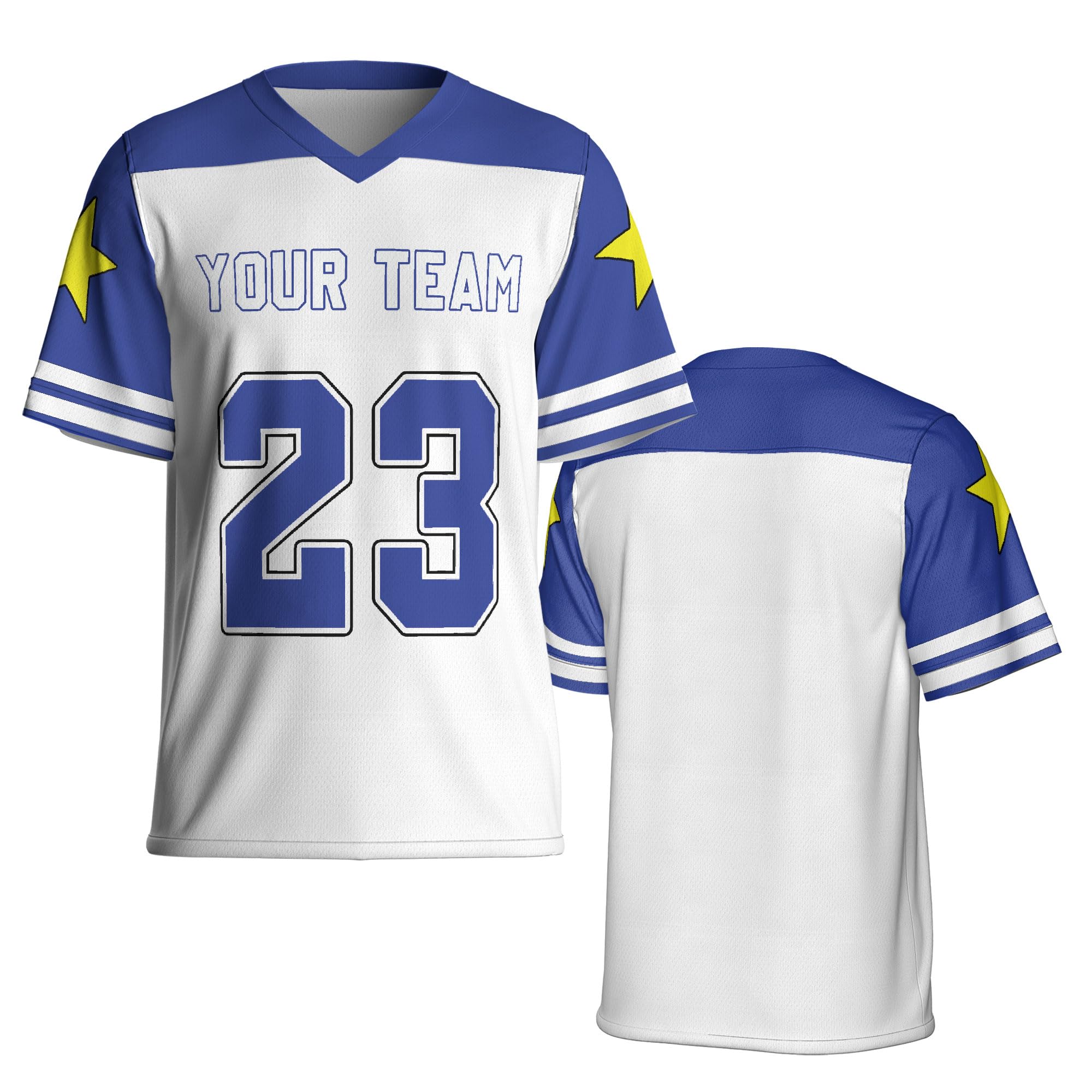 Your Team Custom Jersey for Men Women Football Jersey Personalized Shirts Short Sleeve T Shirt Baseball Jersey C2 Blue White