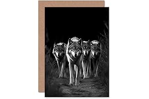 A Love Between Hearts to Love Forever Wolf Pack Greeting Card for Him or Her