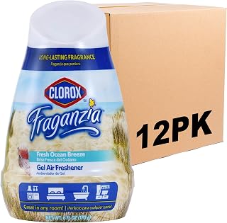 Clorox Fraganzia Gel Air Freshener Cone, Fresh Ocean Breeze, 6 Oz, 12-Pk