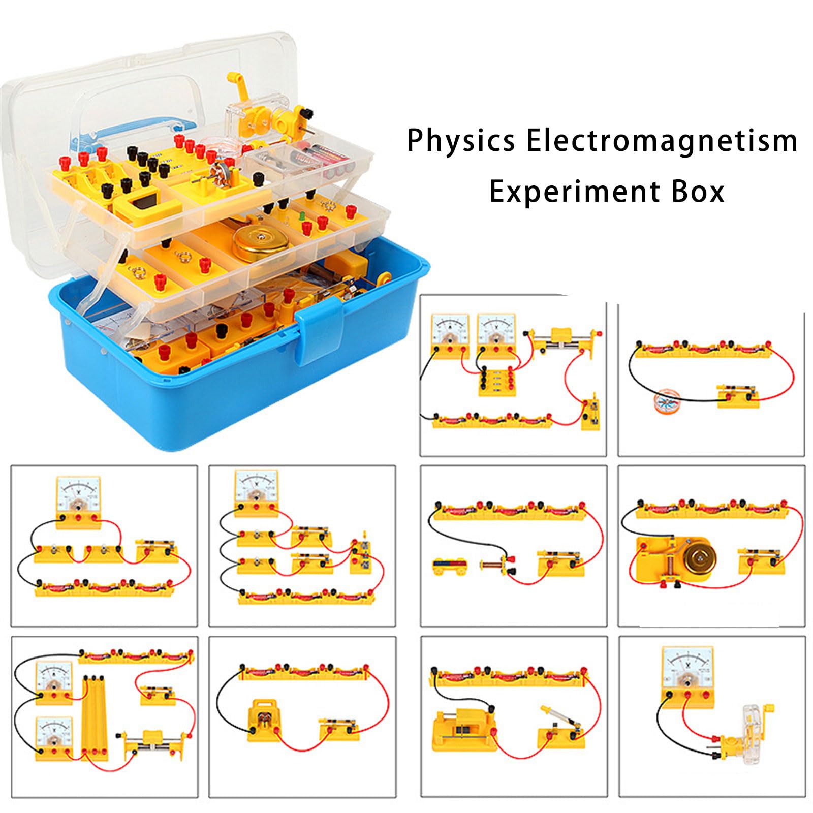Caja De Experimentos Educativos Electromagnetismo Con Componentes Electrónicos Ayuda Práctica Para La Enseñanza Física Para Laboratorios Ciencias Aprendizaje Electromagnetismo STEM