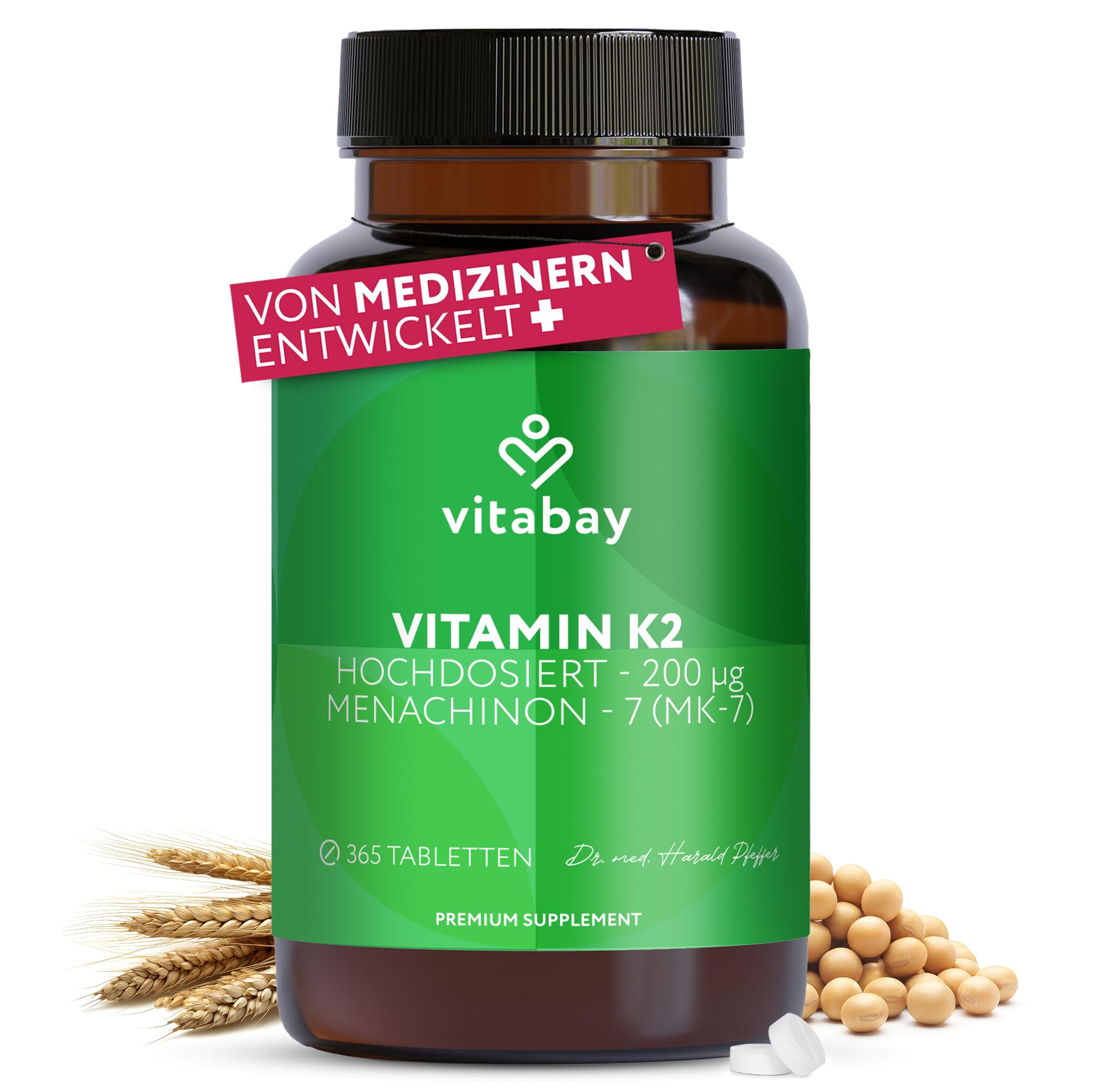 Vitabay Vitamin K2 MK-7 200 µg – 365 vegane Tabletten