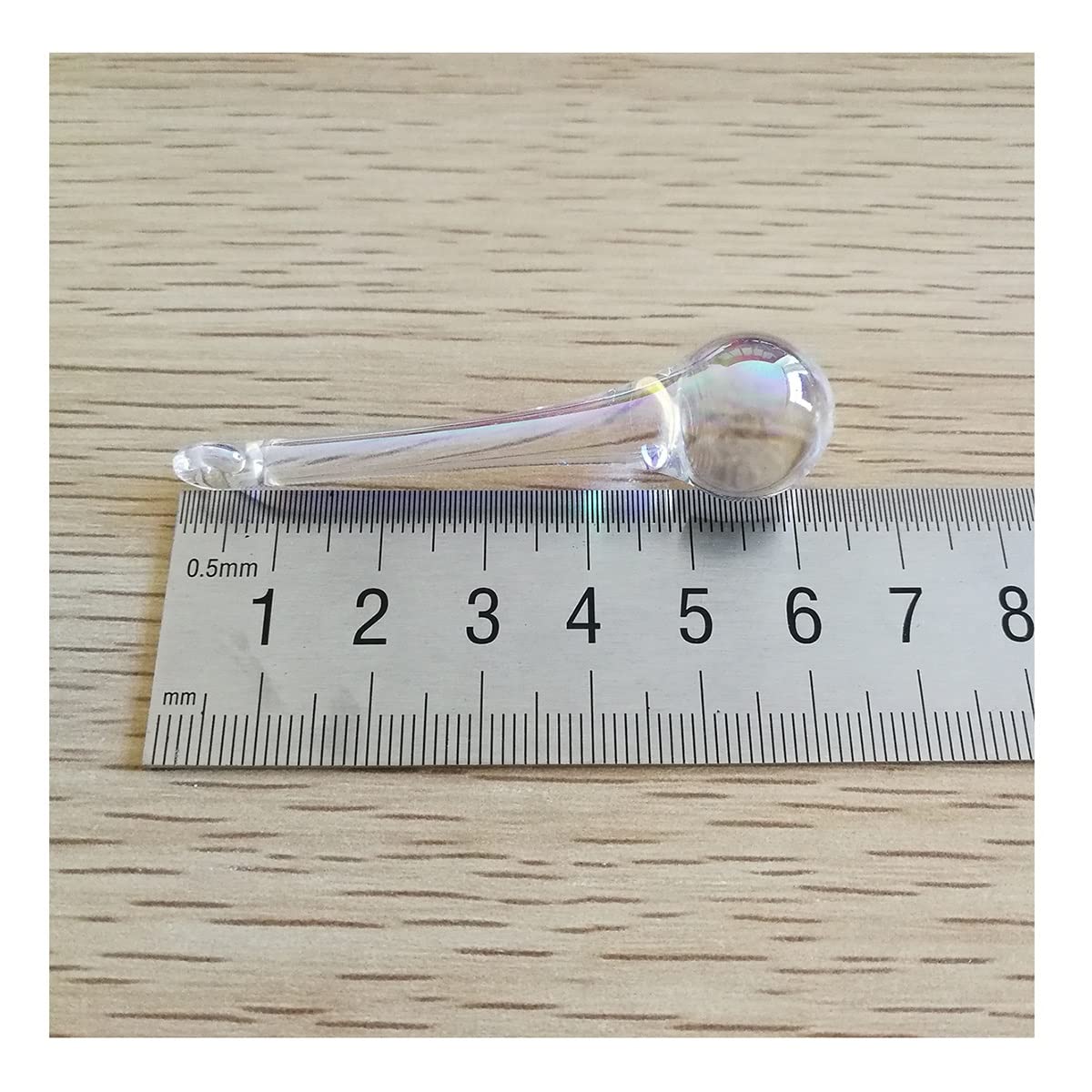 Chandelier Crystal Prisms Pendants 10 Piece Crystal Raindrop Pendant 16 * 60mm Glass Parts For Lighting Chandelier Prisms Crystals Lighting Lamp Replacement Parts (Color : AB)