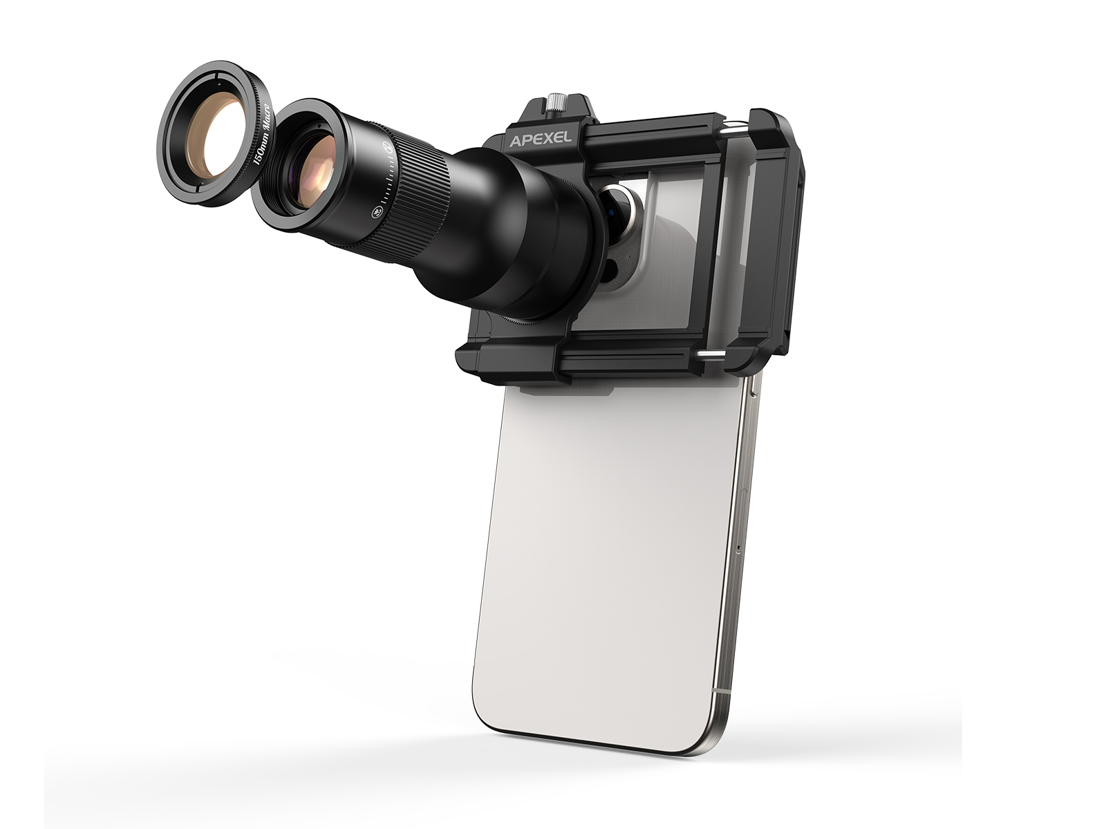 APEXEL Teleobiettivo 6X E Macro 150mm Per Smartphone: Obiettivo Fisso Con Clip Universale, Foto Nitide E Facili Da Scattare!