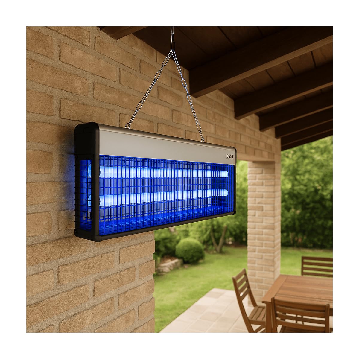 PLEIN AIR - Lampada elettroinsetticida 40W Ultra Violet Superficie 150m² Stop alle zanzare