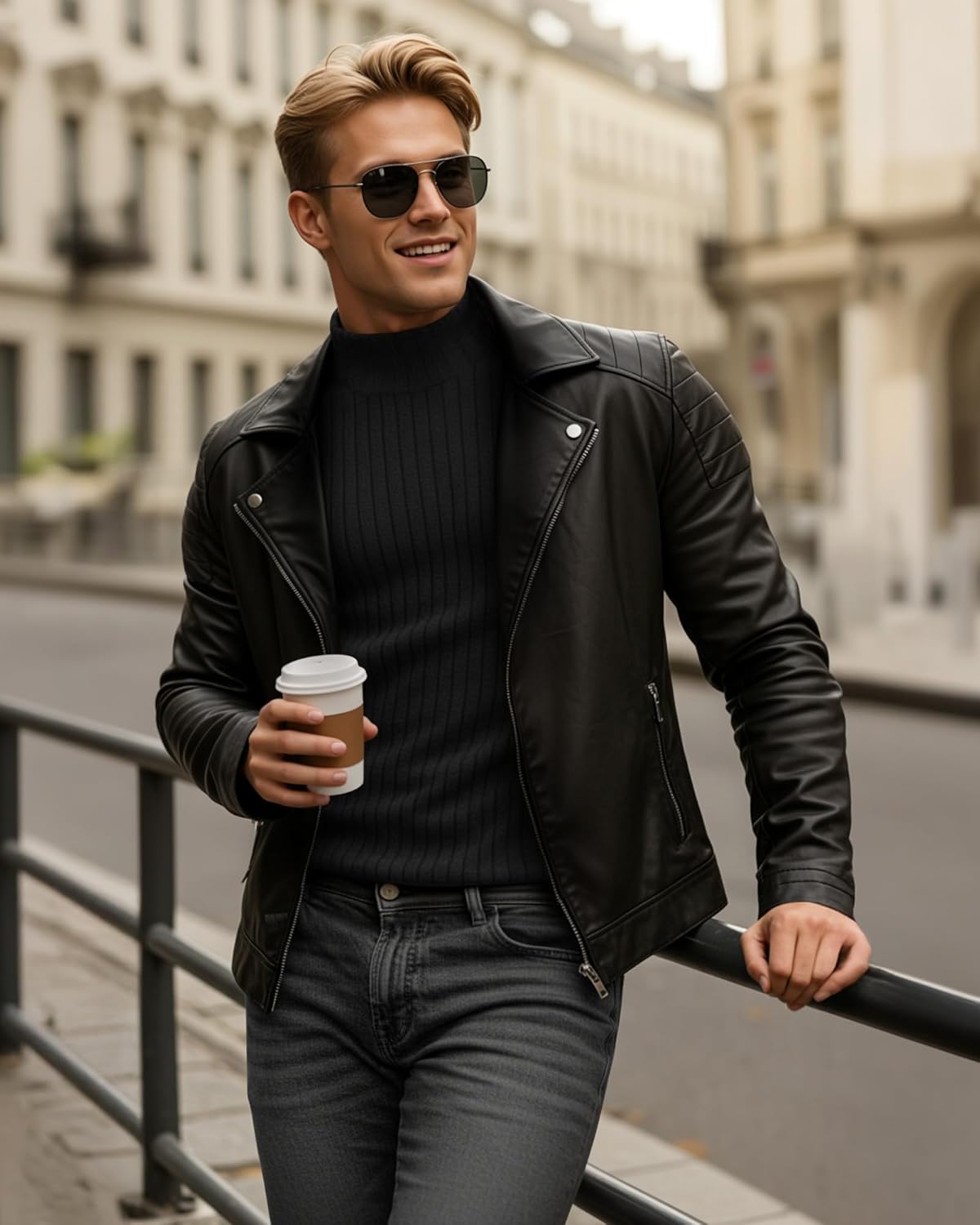 MANGOPOP Men's Mock Turtleneck Long Sleeve Shirts Fleece Ribbed Knit Pullover Sweater Basic Thermal Undershirt Tops - Image 3