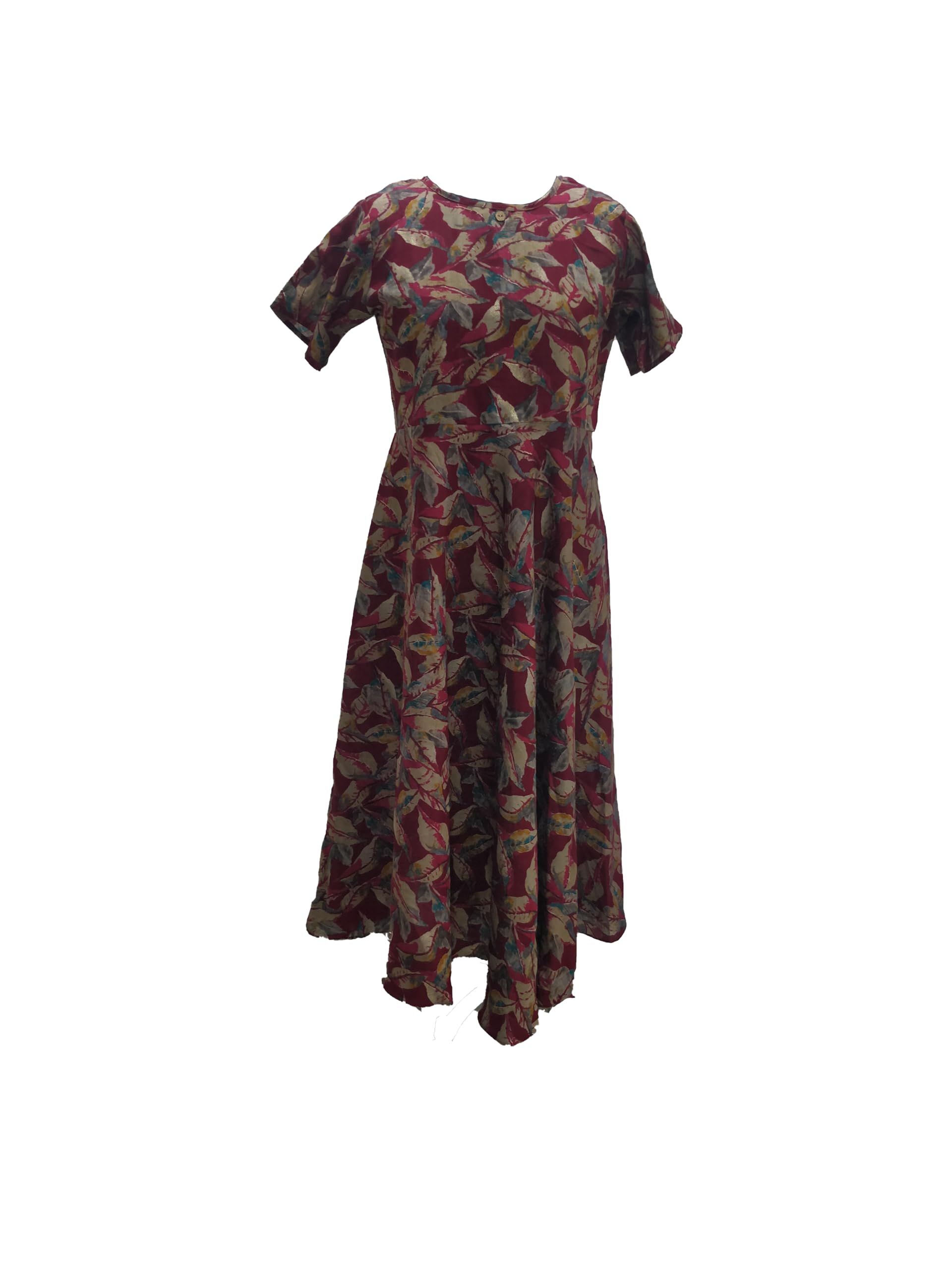 GenericWomen's Leaf Printed Chanderi Stitched KRUTi