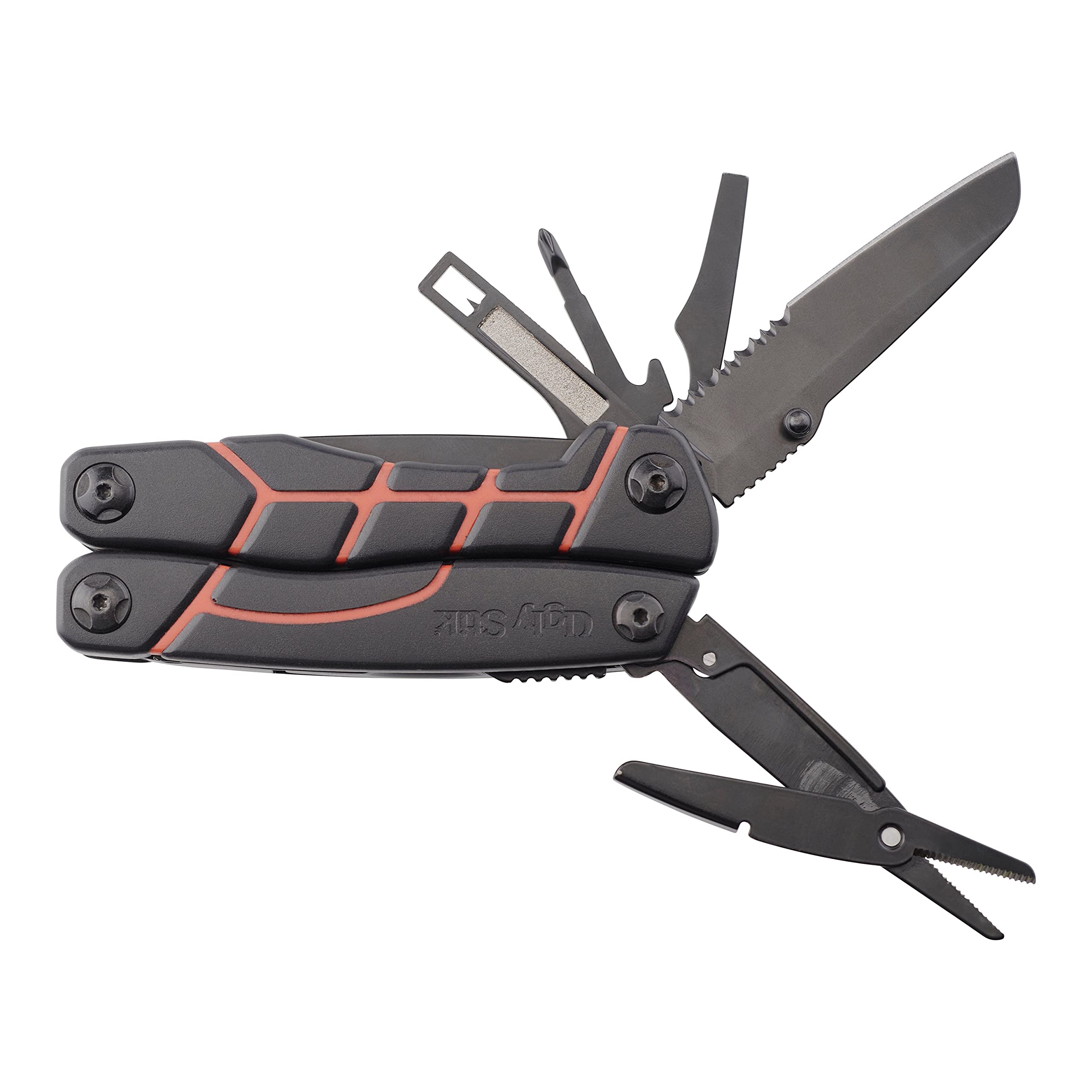 Ugly StikUgly Tools Multitool Knife for Fishing, 11-in-1 Fishing Tool for Anglers, Includes Pliers, Scissors, Knife, and Screwdriver, Non-Slip Grip Handle
