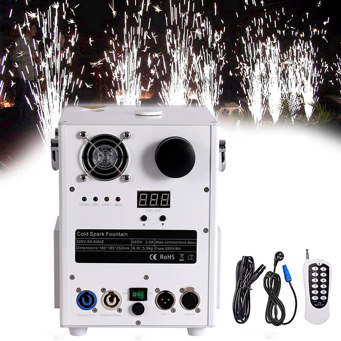 Buy Firework Effect Machines 650W Cold Sparkular Machine DMX Machine