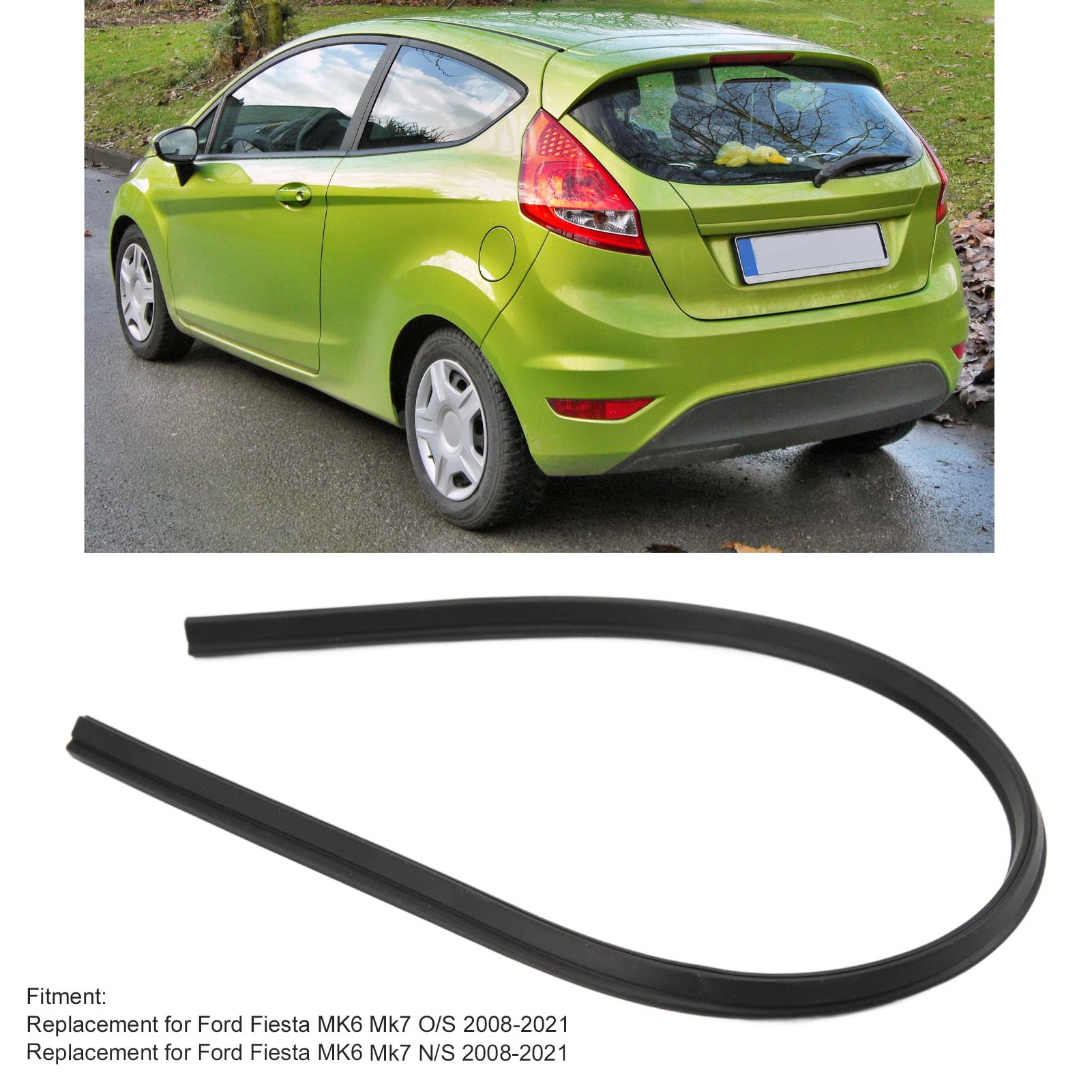 Tbest Striscia di Sigillatura Luce Posteriore, Guarnizione Lampada Posteriore Anti-Polvere e Impermeabile per la Riduzione del Rumore, Sostituzione per Fiesta MK6 Mk7 O/S
