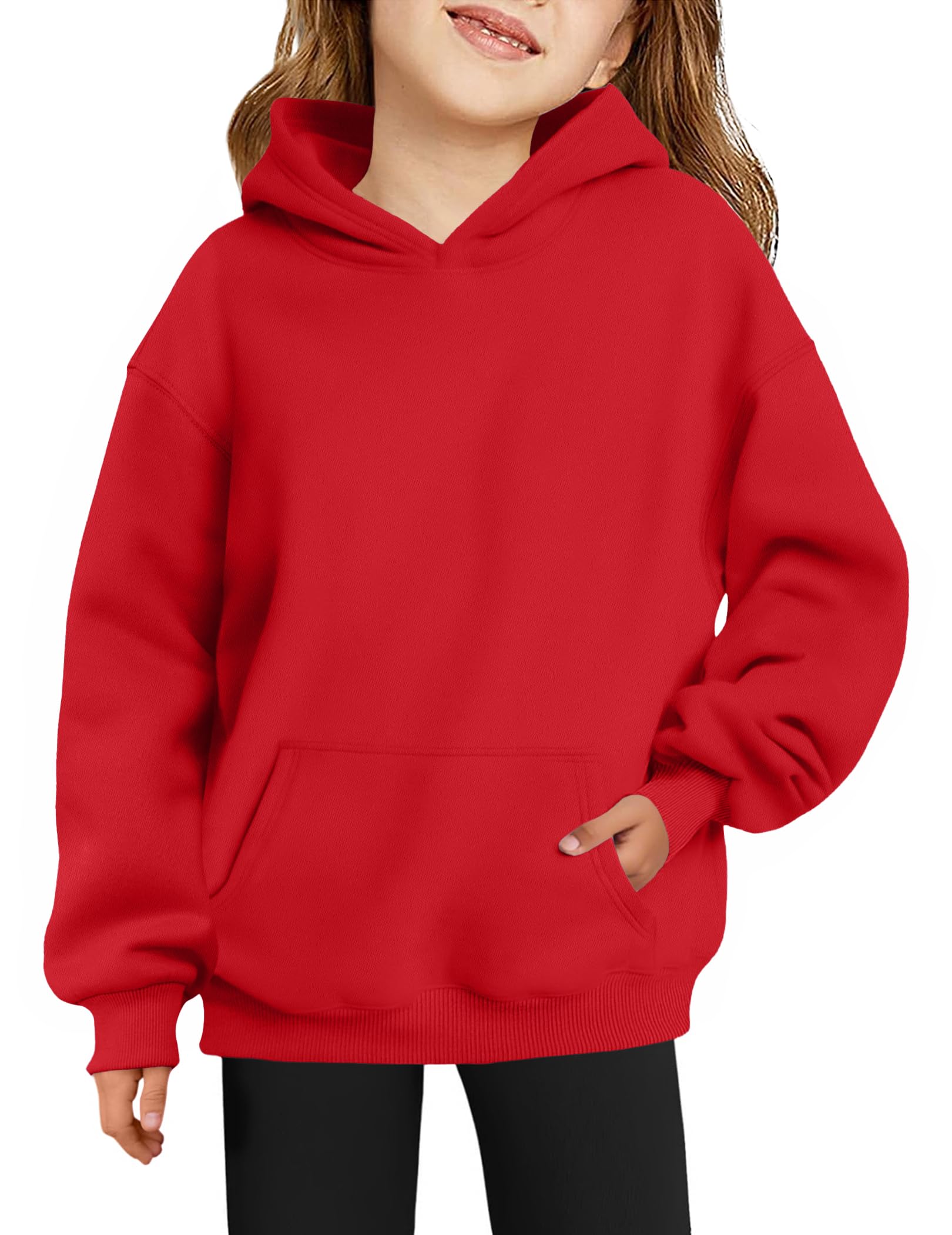Arshiner Ragazza Felpe con Cappuccio Caldo in Pile Bambine Hoodie Invernale con Tasca Felpa per Ragazze 6-16 Anni