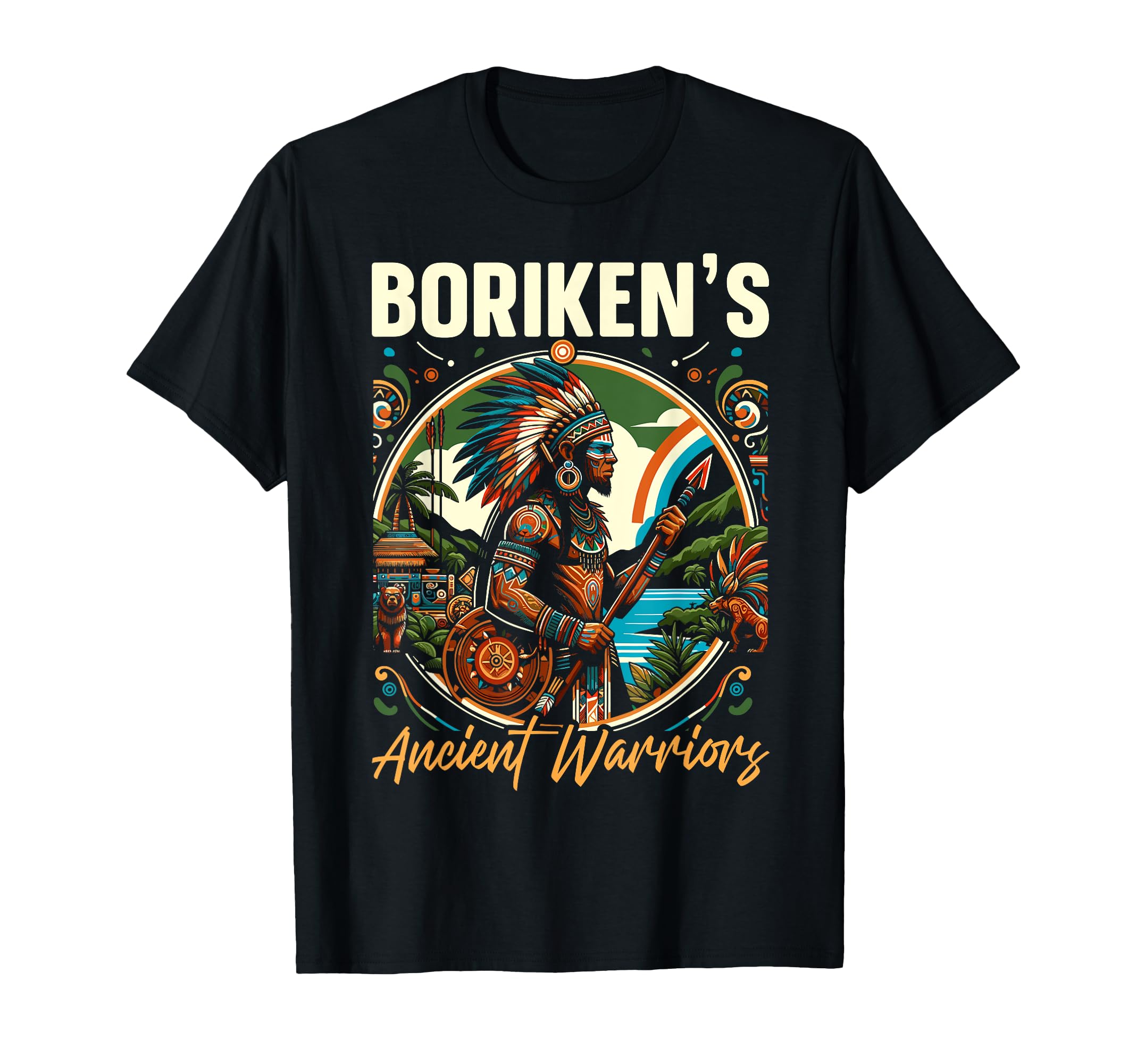 Indigenous Winged Halo Warrior Unisex T-shirt main image 1