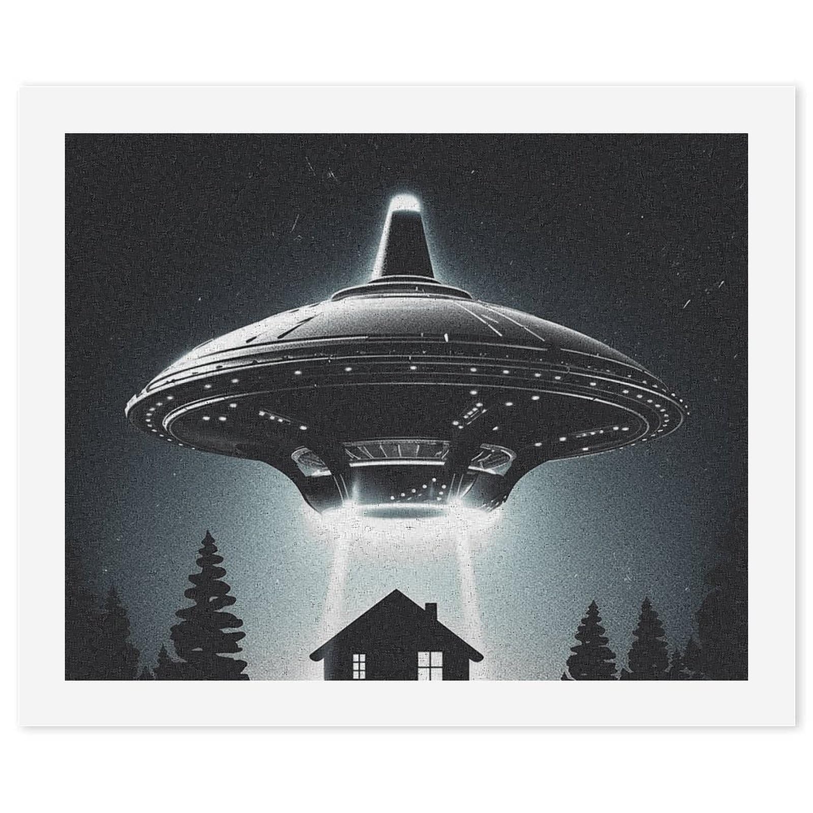 Spaceship Ufo Paintings Alien Spaceship Drawing HelloArtsy