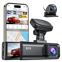 REDTIGER F7N-N Dash Cam Auto 4K Fronte e Retro, WiFi 5.8GHz 20MB/s con APP