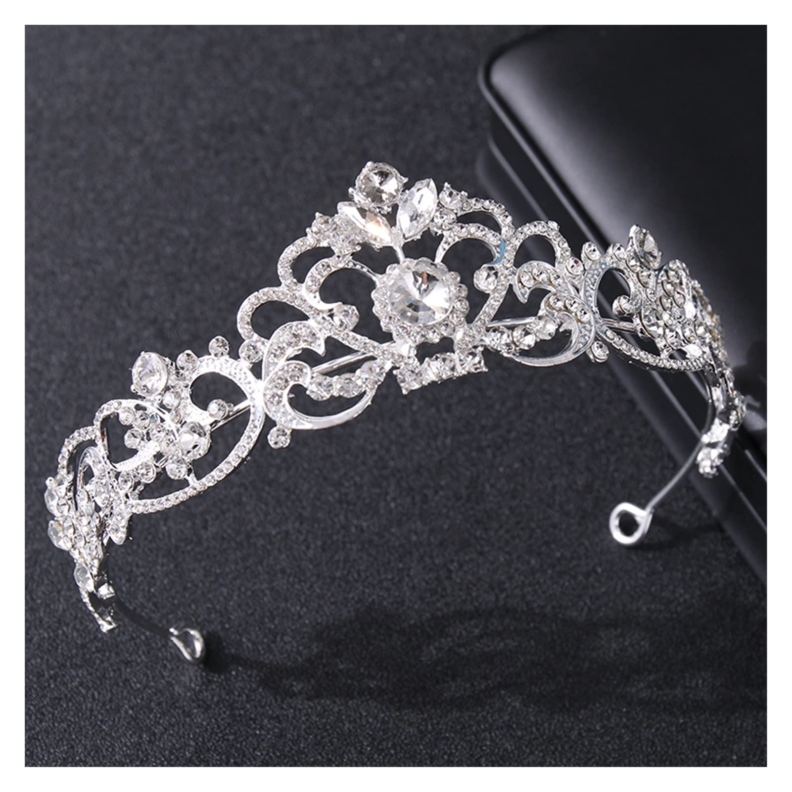 Barokowy Kryształ Rhinestone Korona Tiara Bal Diadem Dla Dziewczyny Kobiety Ślubne Akcesoria Do Włosów Biżuteria Ozdoby Chluba Tiara (Kolor Metalu: Złoty)