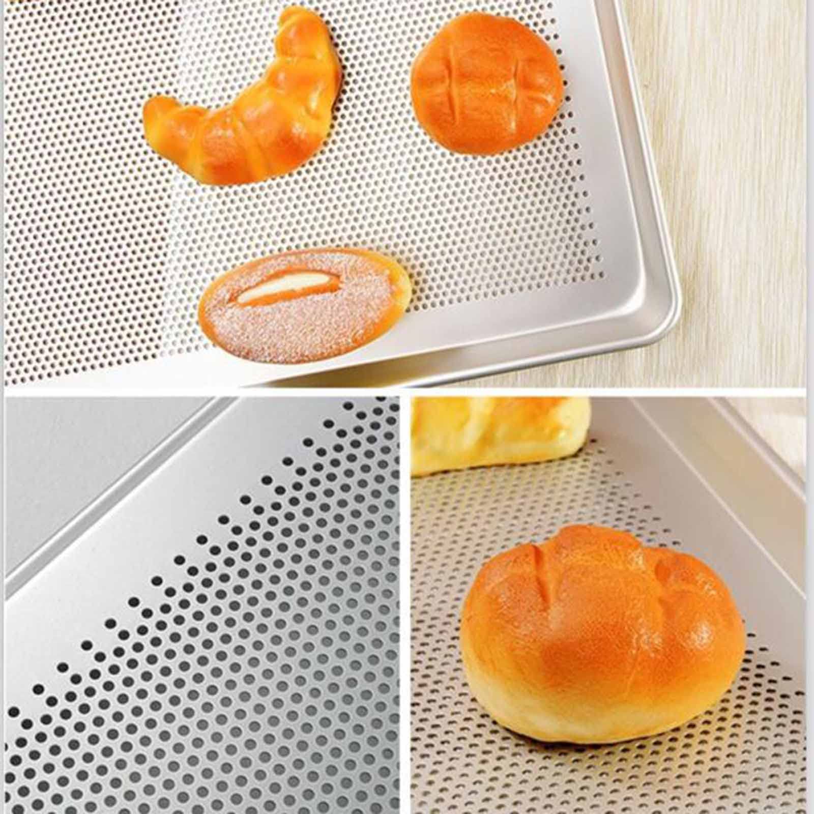 Bandejas perforadas para hornear y secar tartas, bandejas para horno, pasteles, pizza, aleación de aluminio