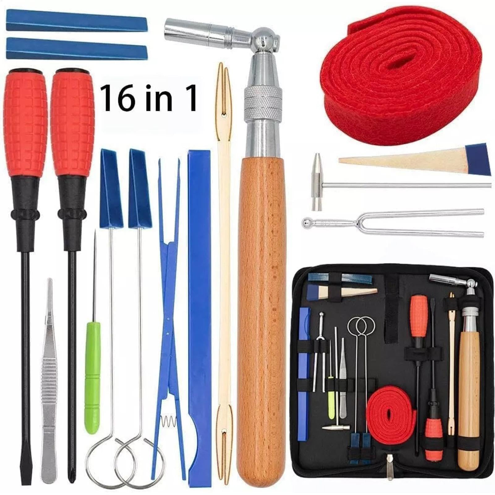 Kit di accordatura per pianoforte, kit di accordatura per pianoforte Kit di | per chiave inglese, kit di strumenti per accordar