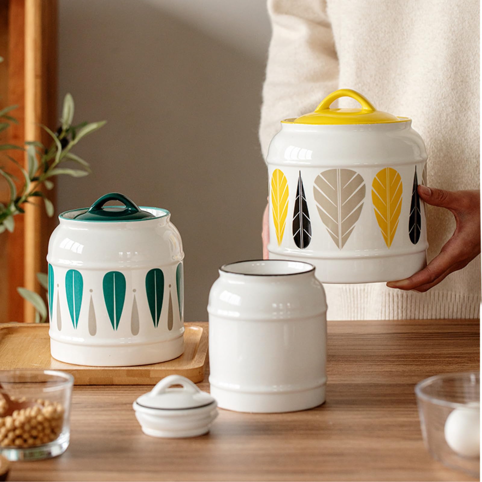 Vaso sigillato colore sottosmalto da cucina per la casa squisita personalità ornamenti-medio