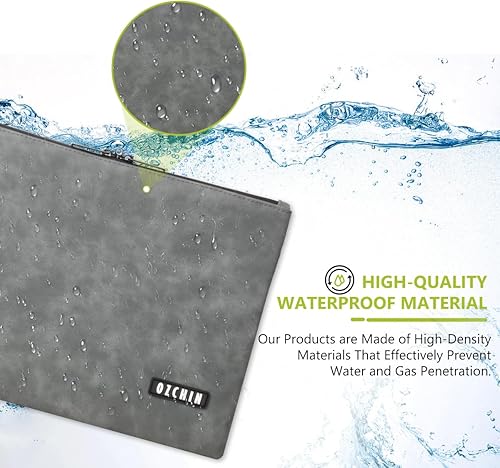 Miniatura 5 de OZCHIN Bolsa de maquillaje de viaje de cuero, bolsa de cosméticos, bolsa con cremallera, organizador de certificados, bolsa de bloqueo, estuche de