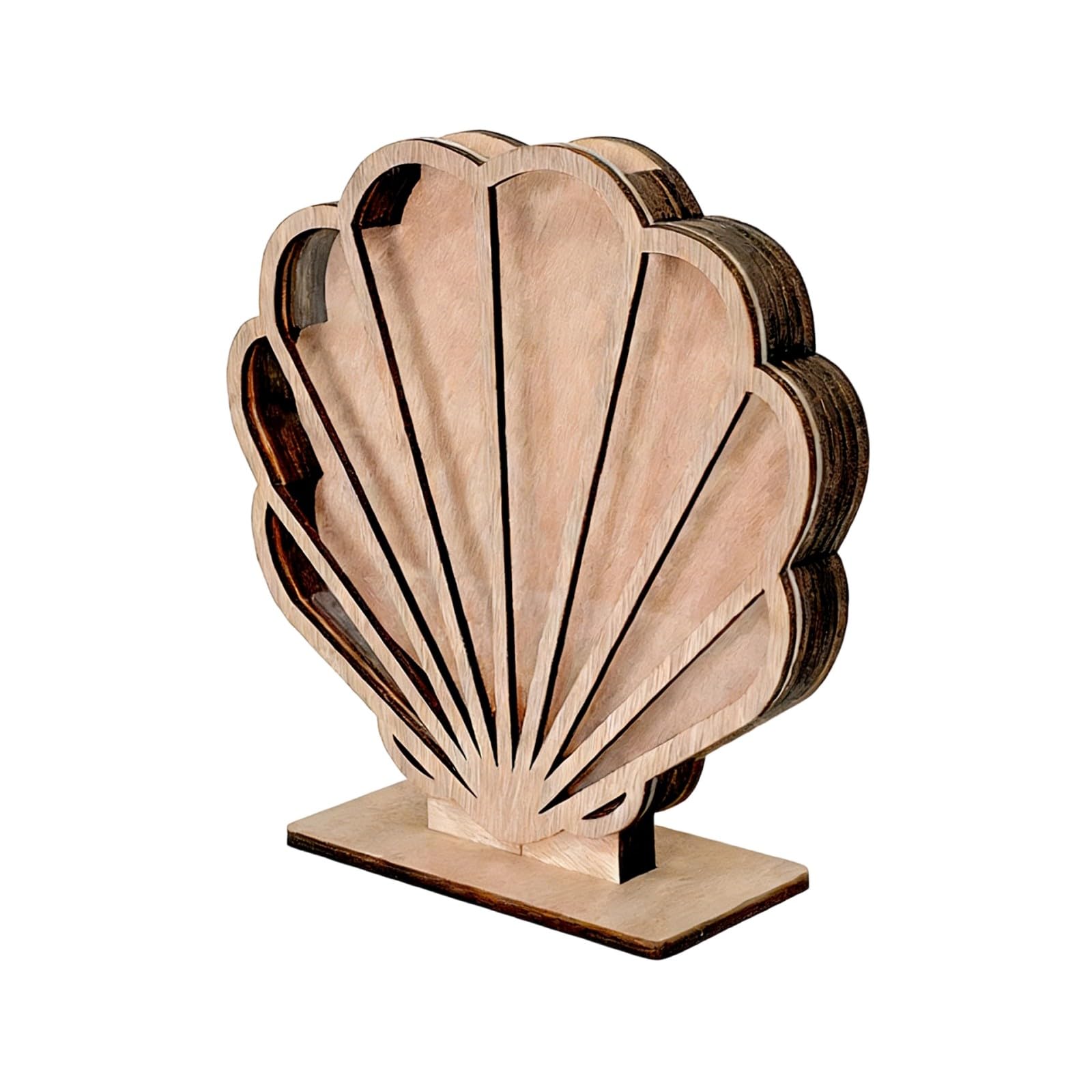 Maxtonser Wood Seashells Display Case with Acrylic Window,Seashells Display Box Decorative Shadows Box for Starfishs Collections