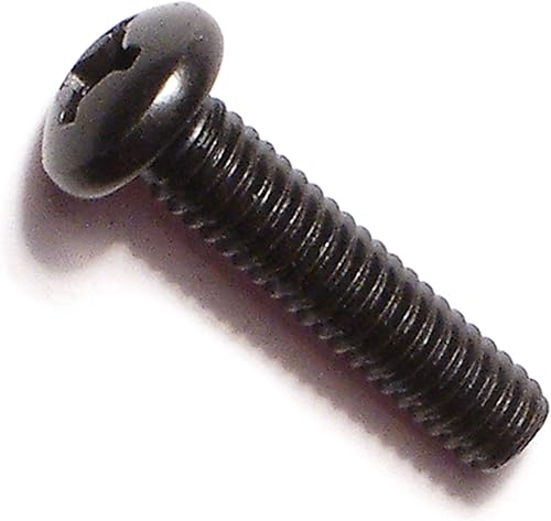 Miniatura 3 de Hard-to-Find Fastener 014973173982 Tornillos de máquina Phillips Pan 6-32 x 1, Pieza-25, Negro