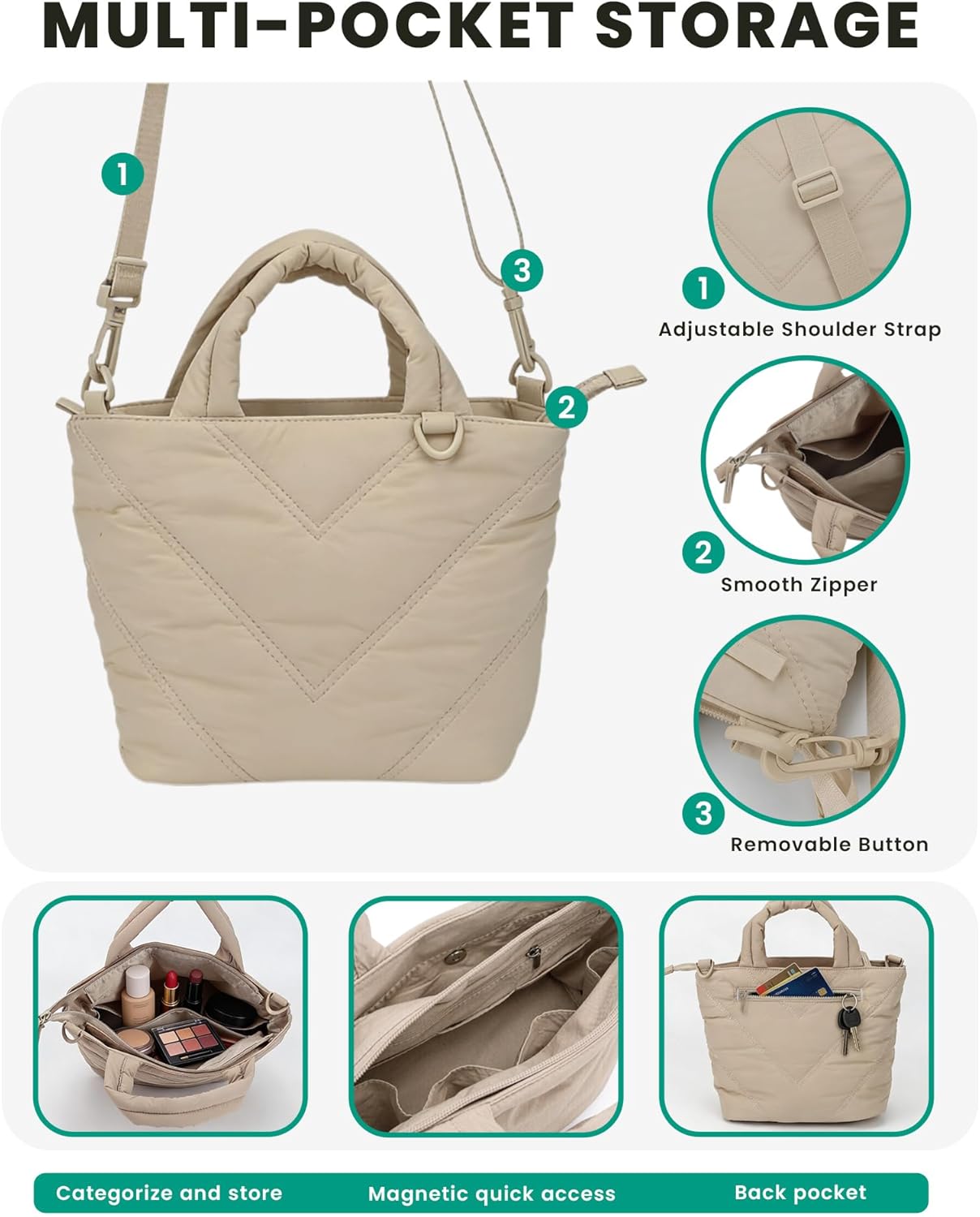 Crossbody Bags for Women, Lightweight Shoulder Bag Purse with Adjustable Strap, 9L Fashion Crossbody Sling Bag | Lightweight