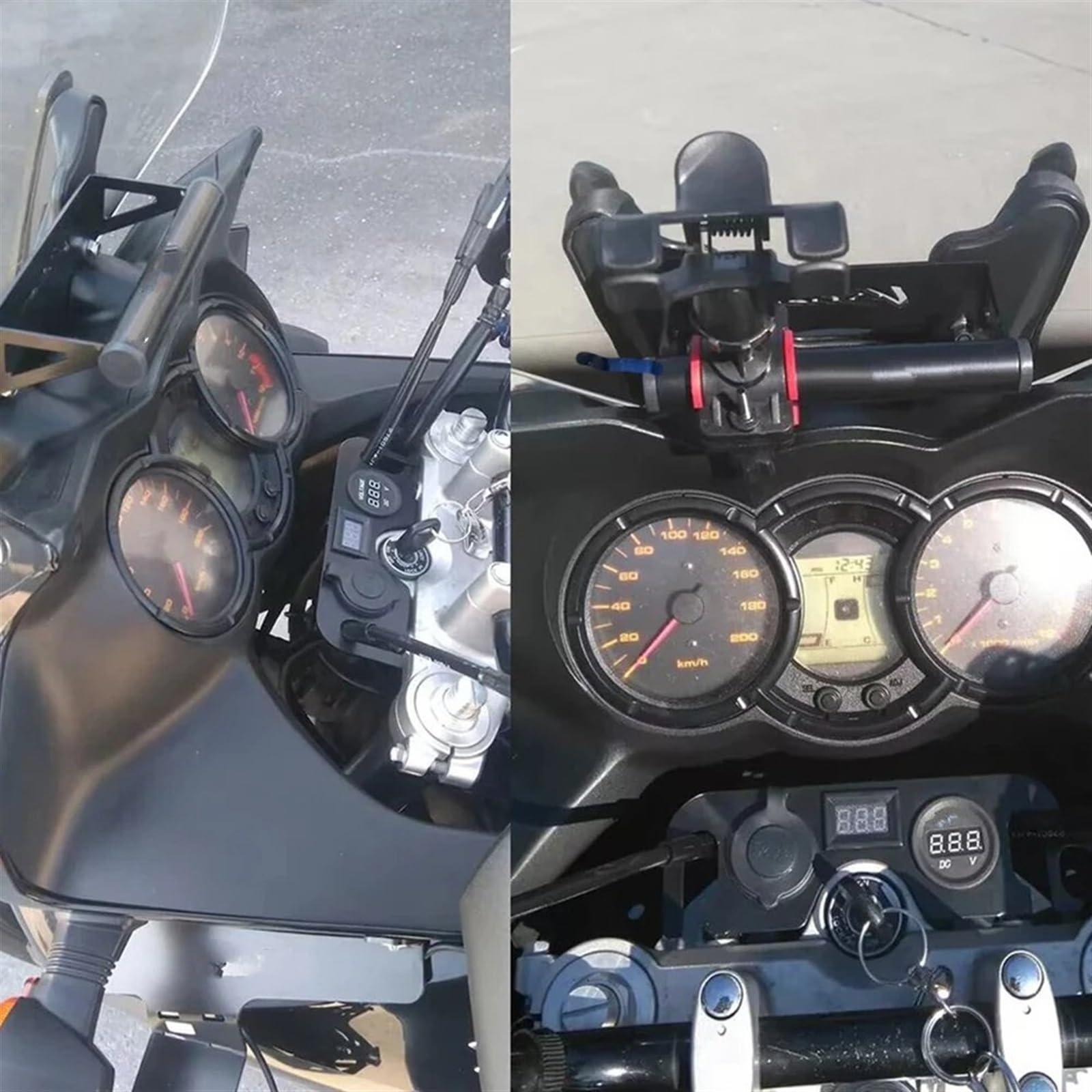 Soporte Navegación Soporte para Teléfono Inteligente Motocicleta Soporte para Placa Navegación GPS para Suzuki para V-Strom 650 DL 650 ABS 2004 2005 2006 2007 2008-2011 Soporte GPS para Motocicleta